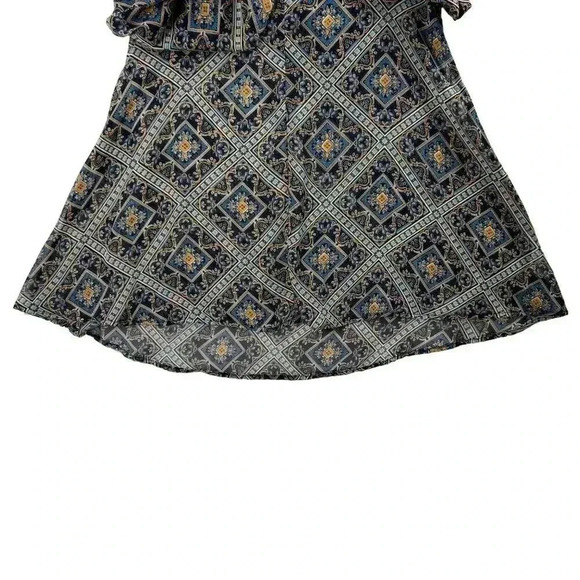 VTG Altar'd State Top S Paisley Print Sheer Bell Sleeve Cottagecore Medieval - Picture 5 of 12